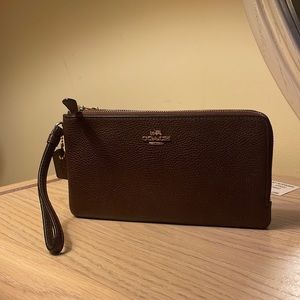 Brown Coach Wristlet